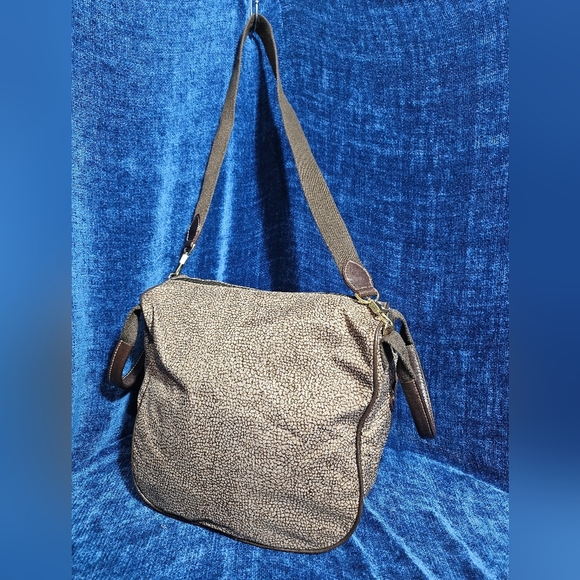 Borbonese Redwall Italia Convertible Purse Tote Handbag Nylon - Picture 2 of 12